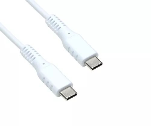 USB Type C to C charging cable, white, 1.5m 2x USB Type C plug, 60W, 3A, DINIC Box